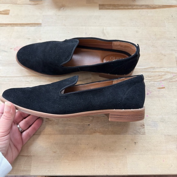 Franco Sarto Jeena black suede leather loafers size 9 - Picture 3 of 10